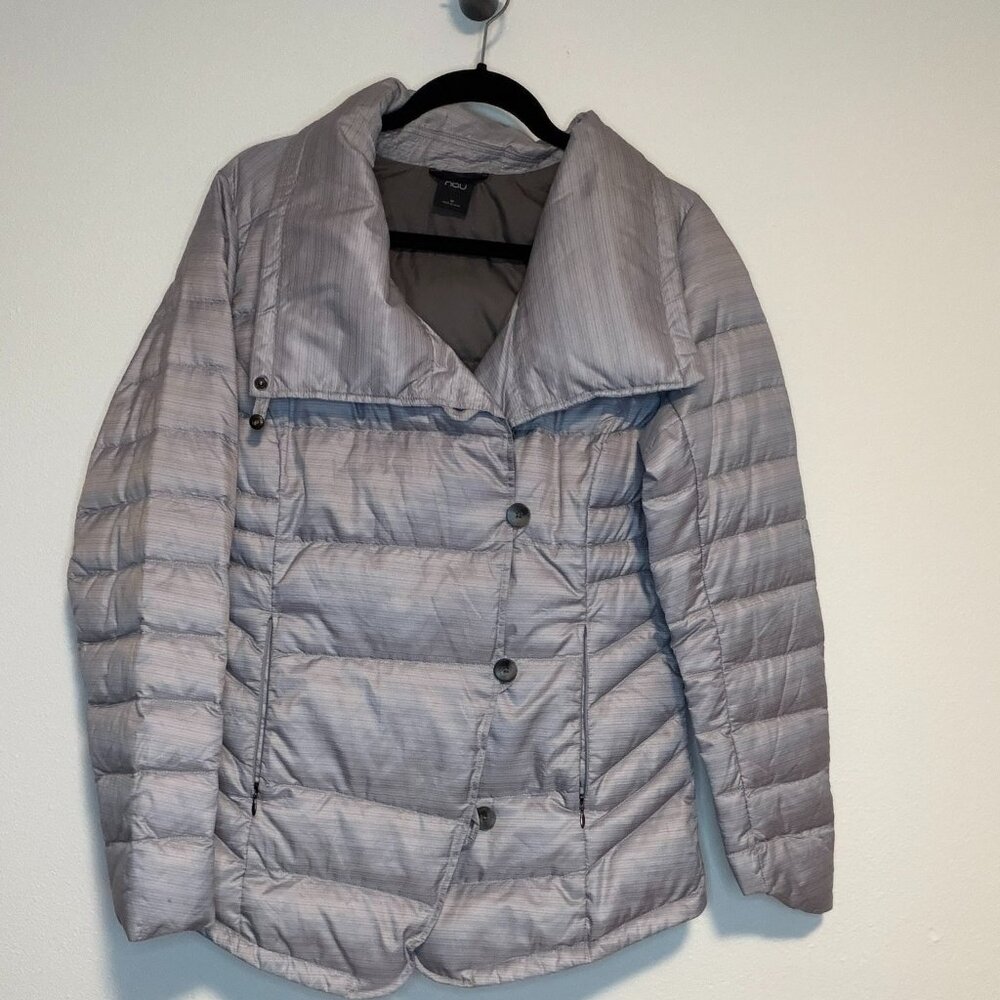 Nau Quilted Lightweight Puffer Jacket Gray Size Medium - Picture 2 of 7